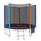Everfit 8FT Trampoline for Kids w/ Ladder Enclosure Safety Net Pad Gift Round