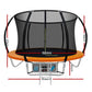 Everfit 8FT Trampoline for Kids w/ Ladder Enclosure Safety Net Rebounder Orange