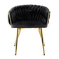 Artiss 1x Dining Chair Armchair Cafe Kitchen Lounge Chairs Velvet Weaving Black