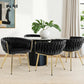 1 Set of 4 Artiss Dining Chairs Velvet Armchair Black