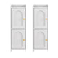 Artiss 2x Bathroom Storage Cabinet 2-Tier Slim Toilet Organizer Adjustable White