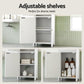 Artiss 2x Bathroom Storage Cabinet 2-Tier Slim Toilet Organizer Adjustable White