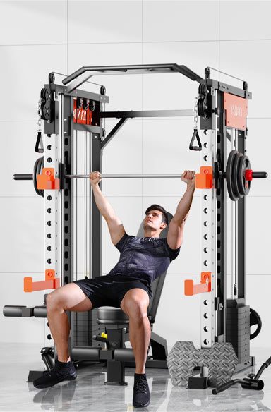 SmartFit M1 Max 130kg Pin Loaded Multi Functional Training Smith Machine Home Gym Power Rack Machine package