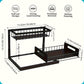 Kitchen sink storage box, pull-out cabinet storage box 2-layer sliding sink rack cabinet storage rack, kitchen bathroom cabinet sink drain storage pull-out frame