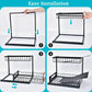 Kitchen sink storage box, pull-out cabinet storage box 2-layer sliding sink rack cabinet storage rack, kitchen bathroom cabinet sink drain storage pull-out frame