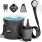 Portable Camping Shower, 6000mAh Rechargeable Outdoor Shower Pump 4 Spray Modes & Speeds, Ipx7 Waterproof, LED Display, Portable Shower for Camping, Car & Pet - Black - Size 5.3-gallon bucket and spray gun