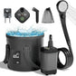 Portable Camping Shower, 6000mAh Rechargeable Outdoor Shower Pump 4 Spray Modes & Speeds, Ipx7 Waterproof, LED Display, Portable Shower for Camping, Car & Pet - Black - Size 5.3-gallon bucket and spray gun