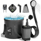 Portable Camping Shower, 6000mAh Rechargeable Outdoor Shower Pump 4 Spray Modes & Speeds, Ipx7 Waterproof, LED Display, Portable Shower for Camping, Car & Pet - Gray - Size 5.3-gallon bucket and spray gun