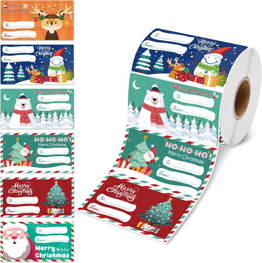 Labels - (500 sheets) - Gift labels - Label stickers - Handwritten labels - Christmas gift labels - Christmas gifts for women, men and mothers - Christmas wrapping paper - Christmas decorations - 7.5*4 cm