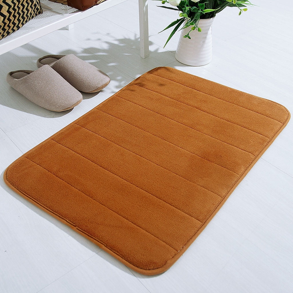 Tyidzon Soft Absorbent Bath Mat Non Slip Bathroom Rugs Quick Dry Washable Bathroom Rug for Home Bathroom Entrance Shower Floor 20 x 32 Inch Brown