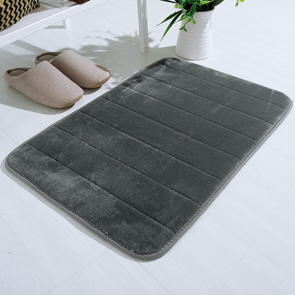 Tyidzon Soft Absorbent Bath Mat Non Slip Bathroom Rugs Quick Dry Washable Bathroom Rug for Home Bathroom Entrance Shower Floor 20 x 32 Inch Gray