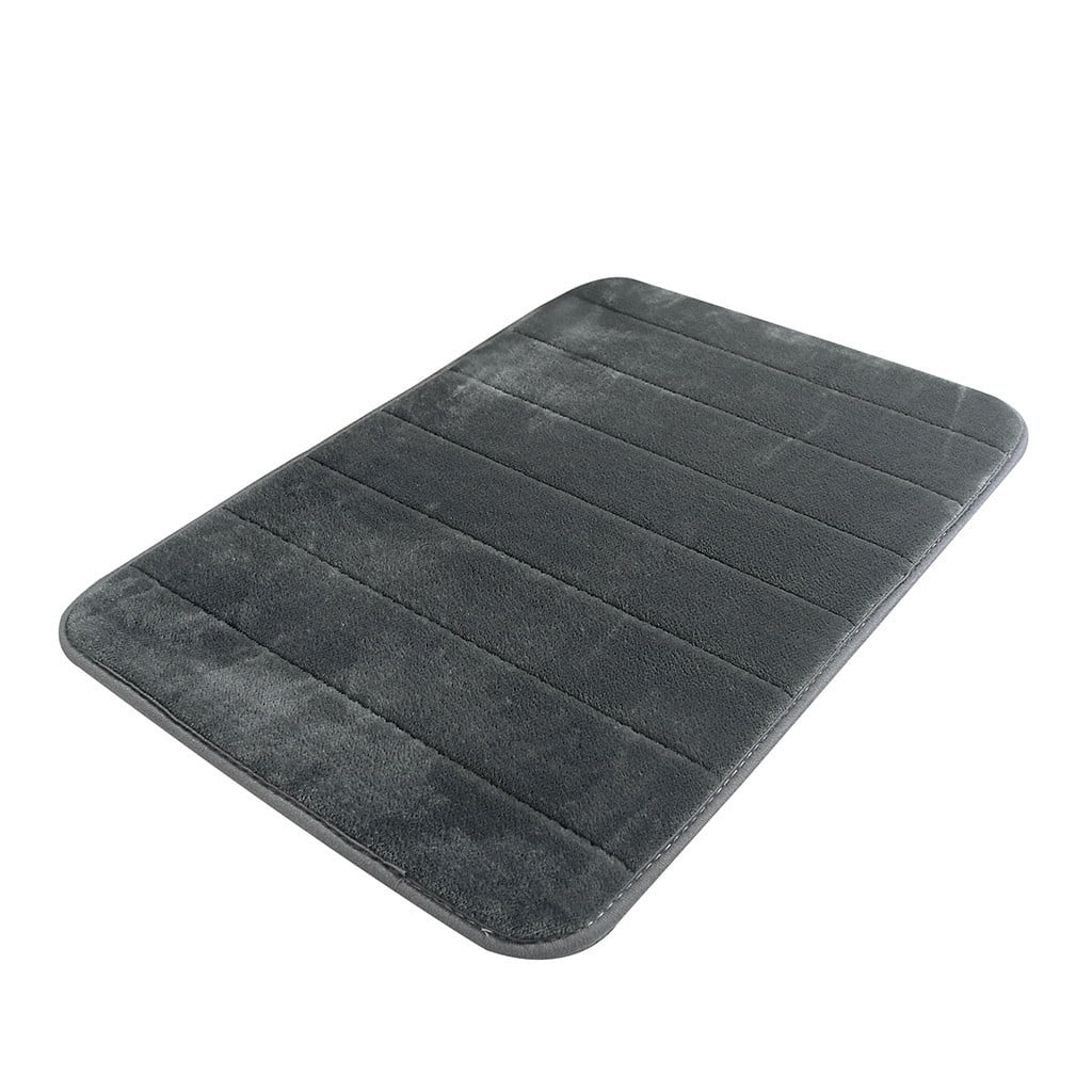 Tyidzon Soft Absorbent Bath Mat Non Slip Bathroom Rugs Quick Dry Washable Bathroom Rug for Home Bathroom Entrance Shower Floor 20 x 32 Inch Gray