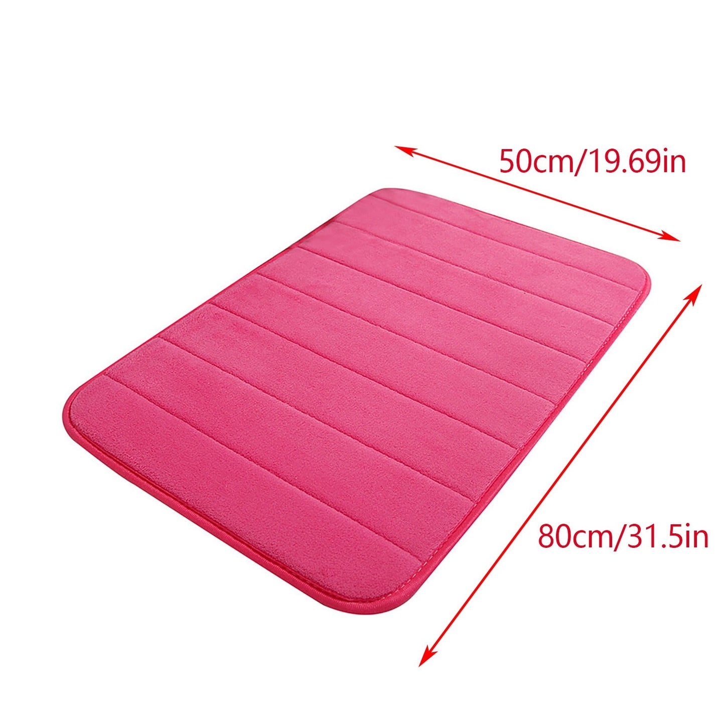 Tyidzon Soft Absorbent Bath Mat Non Slip Bathroom Rugs Quick Dry Washable Bathroom Rug for Home Bathroom Entrance Shower Floor 20 x 32 Inch Hot Pink