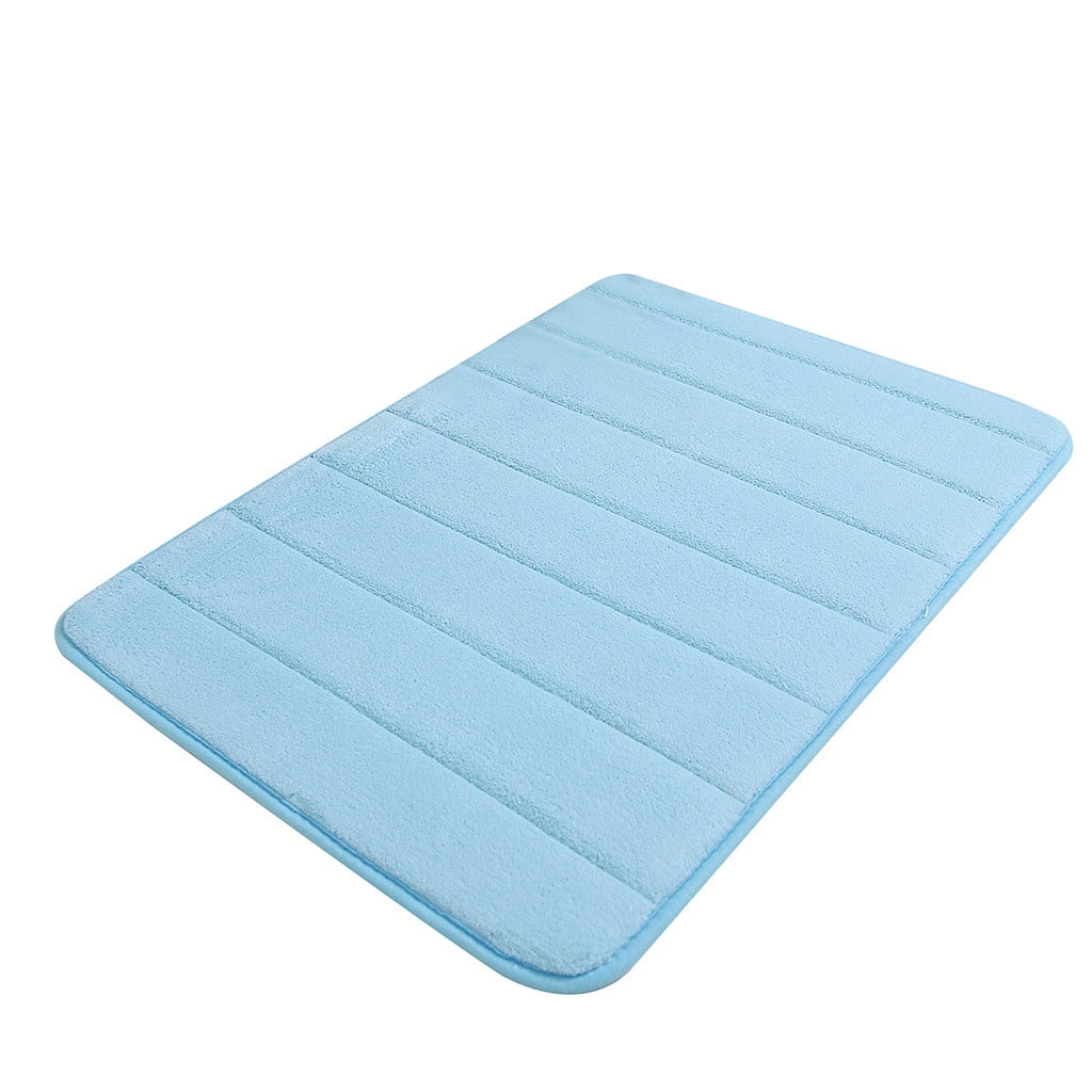 Tyidzon Soft Absorbent Bath Mat Non Slip Bathroom Rugs Quick Dry Washable Bathroom Rug for Home Bathroom Entrance Shower Floor 20 x 32 Inch Light blue