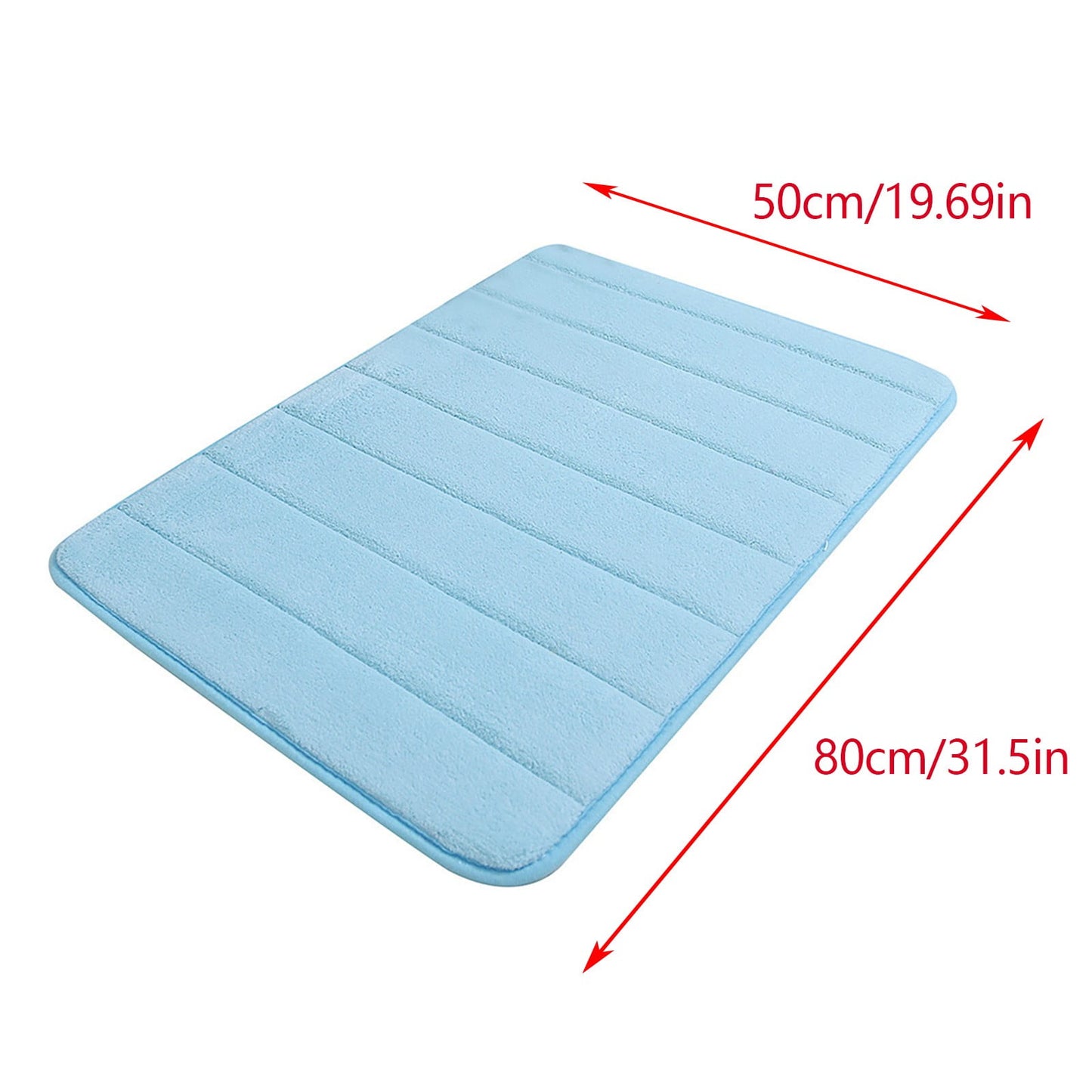 Tyidzon Soft Absorbent Bath Mat Non Slip Bathroom Rugs Quick Dry Washable Bathroom Rug for Home Bathroom Entrance Shower Floor 20 x 32 Inch Light blue