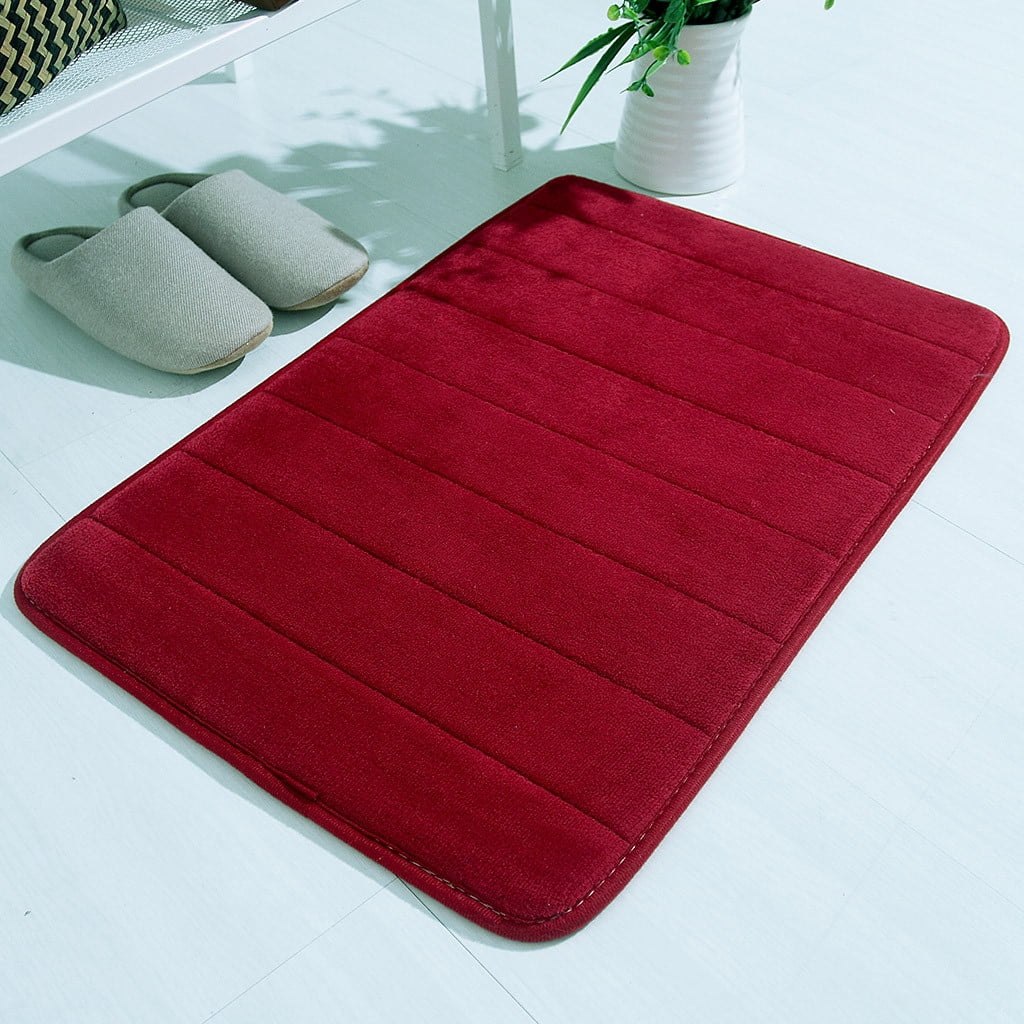 Tyidzon Soft Absorbent Bath Mat Non Slip Bathroom Rugs Quick Dry Washable Bathroom Rug for Home Bathroom Entrance Shower Floor 20 x 32 Inch Red