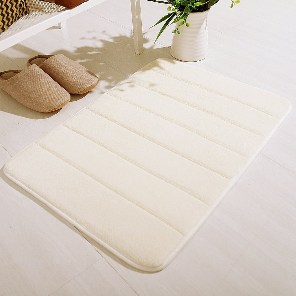 Tyidzon Soft Absorbent Bath Mat Non Slip Bathroom Rugs Quick Dry Washable Bathroom Rug for Home Bathroom Entrance Shower Floor 20 x 32 Inch White