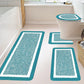 PALIFEUR Bathroom Rugs Sets, Non-Slip Bath Mat Set 4 Piece, Soft Comfortable Washable Bathroom Mat Set, Quicker Dry Bathroom Rug with Toilet Rug Blue