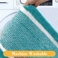 PALIFEUR Bathroom Rugs Sets, Non-Slip Bath Mat Set 4 Piece, Soft Comfortable Washable Bathroom Mat Set, Quicker Dry Bathroom Rug with Toilet Rug Blue