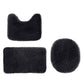 PALIFEUR Bathroom Rugs Sets, Non-Slip Bath Mat Set 3 Piece, Soft Comfortable Washable Bathroom Mat Set, Quicker Dry Bathroom Rug with Toilet Rug Black