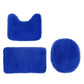 PALIFEUR Bathroom Rugs Sets, Non-Slip Bath Mat Set 3 Piece, Soft Comfortable Washable Bathroom Mat Set, Quicker Dry Bathroom Rug with Toilet Rug Blue