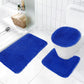 PALIFEUR Bathroom Rugs Sets, Non-Slip Bath Mat Set 3 Piece, Soft Comfortable Washable Bathroom Mat Set, Quicker Dry Bathroom Rug with Toilet Rug Blue