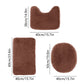 PALIFEUR Bathroom Rugs Sets, Non-Slip Bath Mat Set 3 Piece, Soft Comfortable Washable Bathroom Mat Set, Quicker Dry Bathroom Rug with Toilet Rug Brown