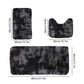 Tyidzon 5Pc Bath Mats for Bathroom, Quick-Dry Bathroom Rugs Sets Washable Non-Slip Bath Mat Ultra Soft Absorbent with U-Shaped Toilet for Bathroom, Tub, Shower, Gray 01-Black
