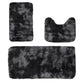 Tyidzon 5Pc Bath Mats for Bathroom, Quick-Dry Bathroom Rugs Sets Washable Non-Slip Bath Mat Ultra Soft Absorbent with U-Shaped Toilet for Bathroom, Tub, Shower, Gray 01-Black