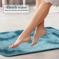 Tyidzon 5Pc Bath Mats for Bathroom, Quick-Dry Bathroom Rugs Sets Washable Non-Slip Bath Mat Ultra Soft Absorbent with U-Shaped Toilet for Bathroom, Tub, Shower, Gray 01-Blue
