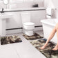 Tyidzon 5Pc Bath Mats for Bathroom, Quick-Dry Bathroom Rugs Sets Washable Non-Slip Bath Mat Ultra Soft Absorbent with U-Shaped Toilet for Bathroom, Tub, Shower, Gray 01-Brown