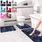 Tyidzon 5Pc Bath Mats for Bathroom, Quick-Dry Bathroom Rugs Sets Washable Non-Slip Bath Mat Ultra Soft Absorbent with U-Shaped Toilet for Bathroom, Tub, Shower, Gray 01-Gray