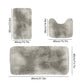Tyidzon 5Pc Bath Mats for Bathroom, Quick-Dry Bathroom Rugs Sets Washable Non-Slip Bath Mat Ultra Soft Absorbent with U-Shaped Toilet for Bathroom, Tub, Shower, Gray 01-Gray