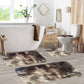 Tyidzon 5Pc Bath Mats for Bathroom, Quick-Dry Bathroom Rugs Sets Washable Non-Slip Bath Mat Ultra Soft Absorbent with U-Shaped Toilet for Bathroom, Tub, Shower, Gray 02-Brown