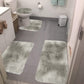 Tyidzon 5Pc Bath Mats for Bathroom, Quick-Dry Bathroom Rugs Sets Washable Non-Slip Bath Mat Ultra Soft Absorbent with U-Shaped Toilet for Bathroom, Tub, Shower, Gray 02-Gray
