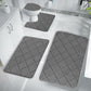 Clearance Tyidzon Bathroom Rugs 4 Piece Ultra Soft & Non-Slip Memory Foam Bath Mats for Bathroom, Absorbent Quick-Drying Bath Mats for Shower Bathroom Floor Rugs Dark Gray