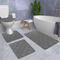 Clearance Tyidzon Bathroom Rugs 4 Piece Ultra Soft & Non-Slip Memory Foam Bath Mats for Bathroom, Absorbent Quick-Drying Bath Mats for Shower Bathroom Floor Rugs Dark Gray