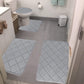 Clearance Tyidzon Bathroom Rugs 4 Piece Ultra Soft & Non-Slip Memory Foam Bath Mats for Bathroom, Absorbent Quick-Drying Bath Mats for Shower Bathroom Floor Rugs Gray