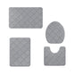 Clearance Tyidzon Bathroom Rugs 4 Piece Ultra Soft & Non-Slip Memory Foam Bath Mats for Bathroom, Absorbent Quick-Drying Bath Mats for Shower Bathroom Floor Rugs Gray