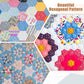 6Pcs Hexagon Quilting Templates Acrylic, 1" 1.5" 2" 3" 4" 5" Multiple Sizes Quilting Template for DIY Patchwork Sewing Crafts Quilt Shapes Cutting Dressmaking Design Work
