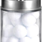 Apothecary Jars Bathroom Vanity Organizer -Countertop Canister Jar with Storage Lid - Qtip Dispenser Holder Glass for Qtips,Cott Swabs,Makeup Spges,Hair Band - Brushed Nickel (1 Pack)