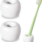 Travel-Friendly Mini Ceramics Toothbrush Holders for Bathroom Decor Vanity Countertops, Space Saver, White, 2 Pack