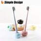 Travel-Friendly Mini Ceramics Toothbrush Holders for Bathroom Decor Vanity Countertops, Space Saver, White, 2 Pack