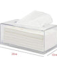 Facial Tissue Box Cover Holder- Rectangle Organizer for Bathroom Vanity, Countertops, Tables, Clear Acrylic