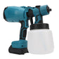 Paint Sprayer 200W 100ML Pot 3 Patterns Adjustable Flow Cordless Spray Paint Gun for Fence Furniture Wall Door US Plug 100‑240V