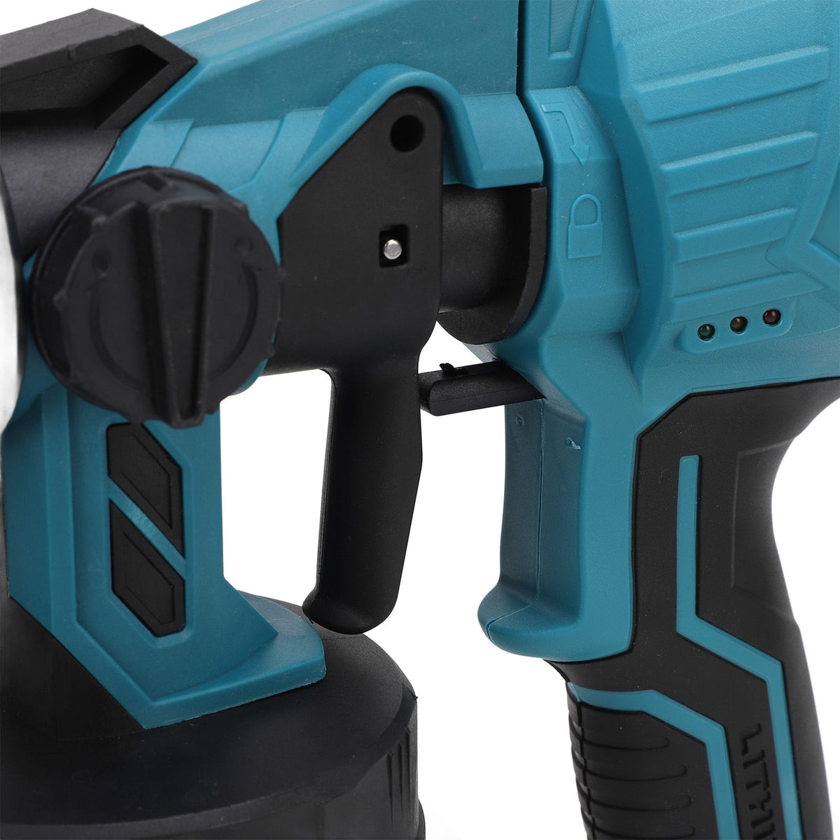 Paint Sprayer 200W 100ML Pot 3 Patterns Adjustable Flow Cordless Spray Paint Gun for Fence Furniture Wall Door US Plug 100‑240V
