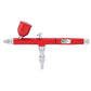 Dual Action Gravity Feed Airbrush Gun 0.3mm Spray Art Paint Tattoo Nail Tool Kit(Red)