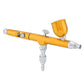 Dual Action Gravity Feed Airbrush Gun 0.3mm Spray Art Paint Tattoo Nail Tool Kit(Golden)