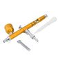 Dual Action Gravity Feed Airbrush Gun 0.3mm Spray Art Paint Tattoo Nail Tool Kit(Golden)