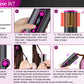 Portable Wireless Automatic Hair Curler for Travel with LED Temperature Display, Timer and USB Rechargeable (Pink)